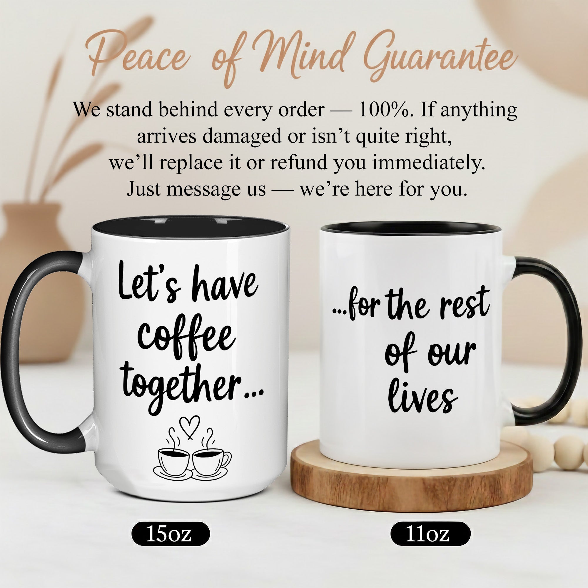 Let’s Have Coffee Together Mug – Cute Couple Coffee Cup – Romantic Gift – Boyfriend Girlfriend Mug 11oz 15oz |Mug 145