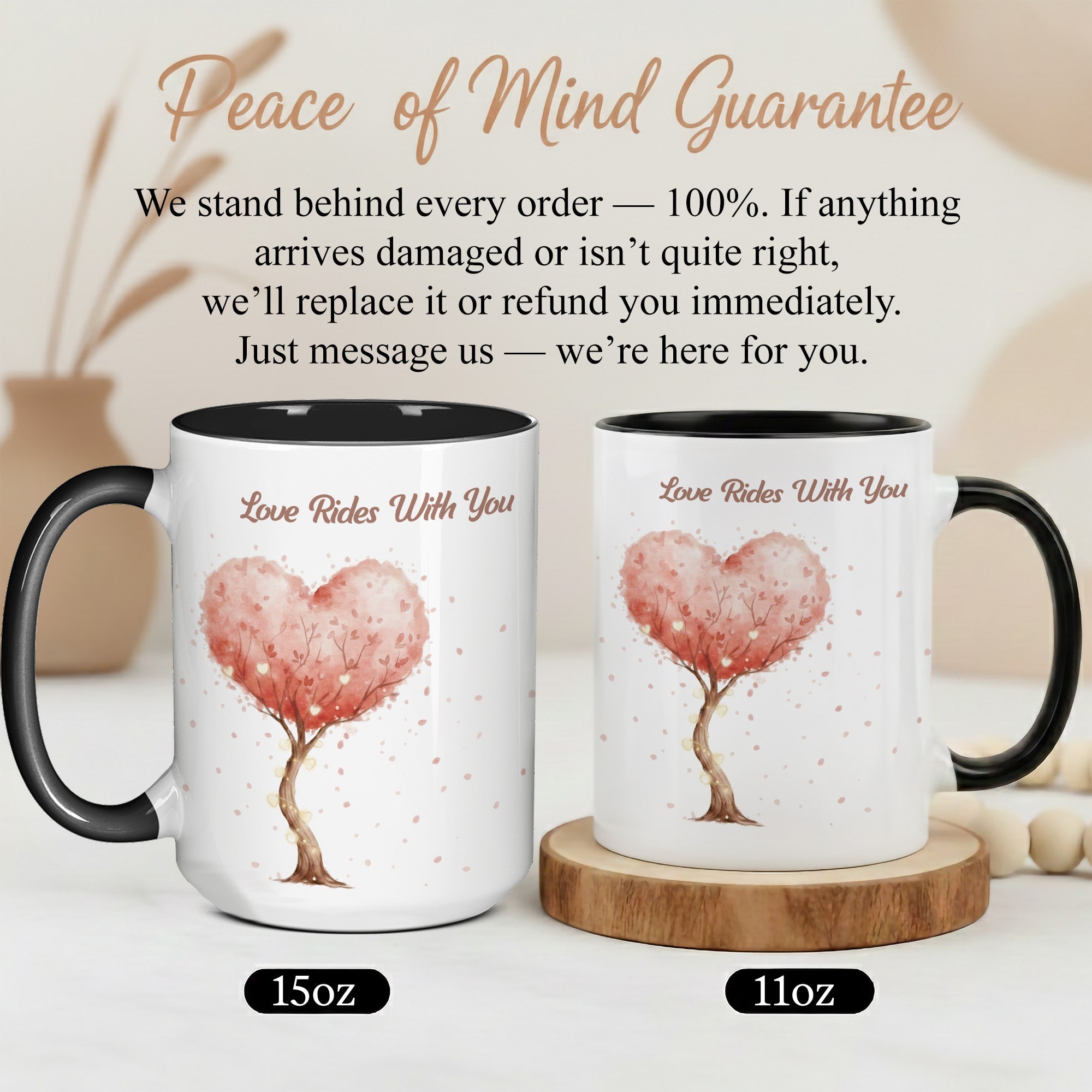 Love Grows With You Mug – Romantic Heart Tree Coffee Cup – Anniversary Gift – Couple Mug 11oz 15oz |Mug 143