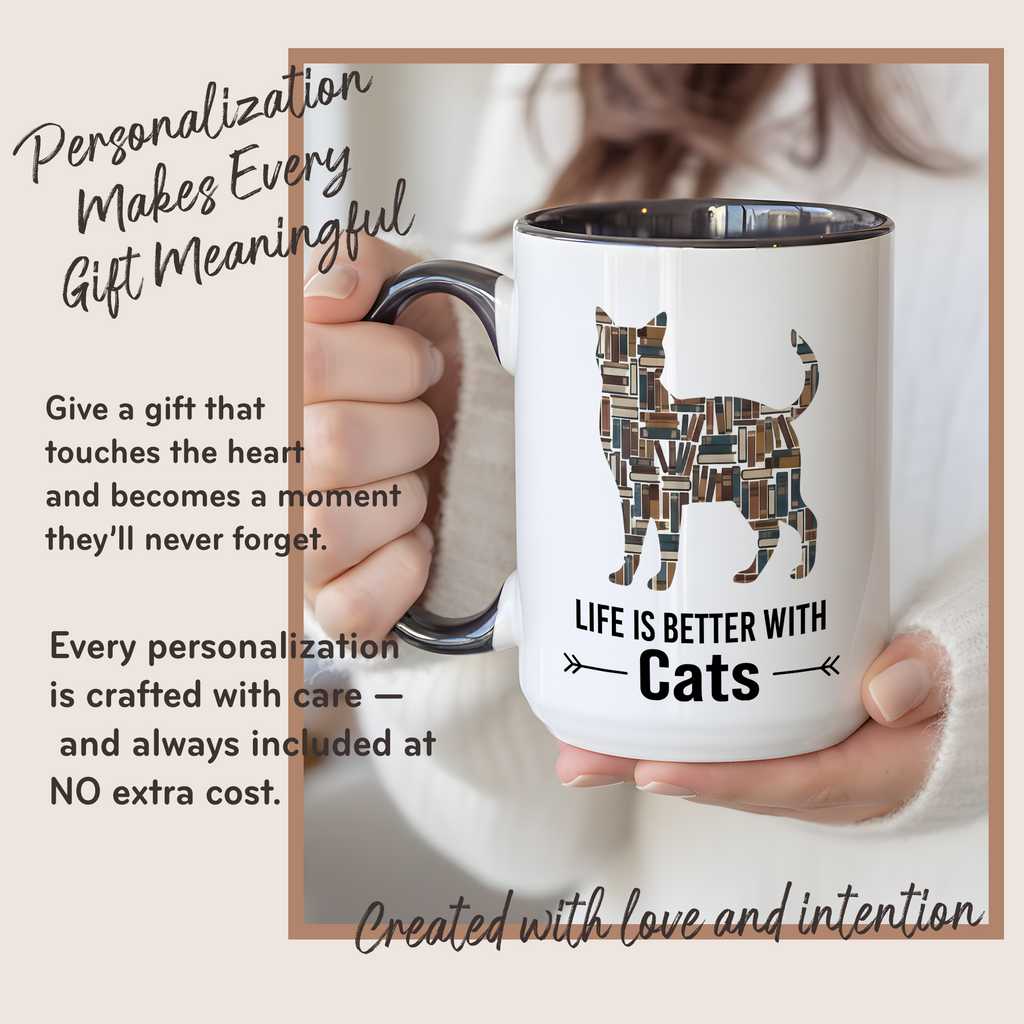 All I Need Is Coffee and Cats Mug – Cat Lover Coffee Cup – Funny Cat Mom Gift – 11oz 15oz Ringer Mug |Mug 142