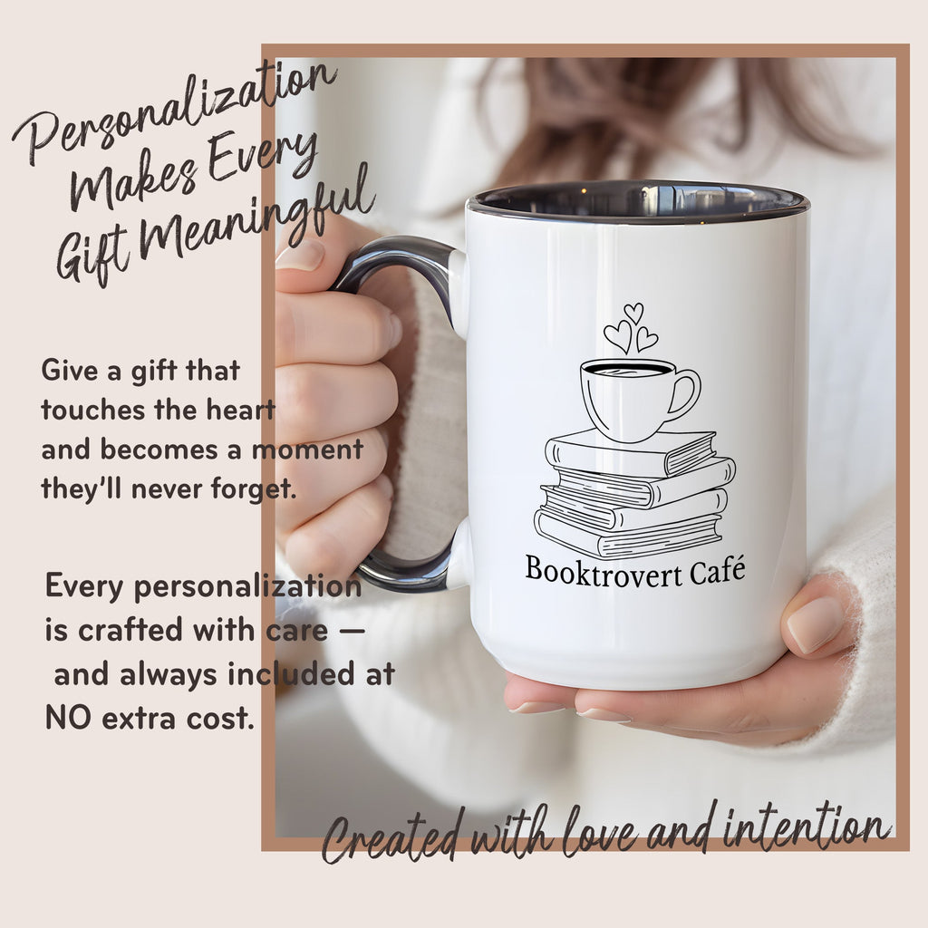 Booktrovert Cafe Mug – Book Lover Coffee Cup – Introvert Reader Gift – Multi Color Ringer Mug 11oz 15oz | Mug 104