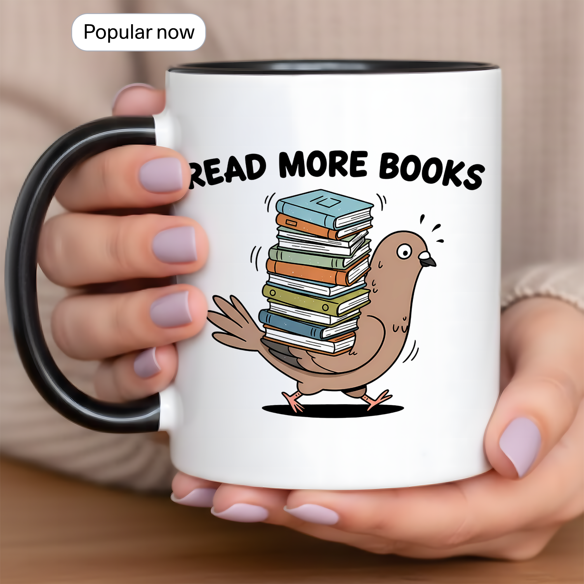 Read More Books Mug – Funny Book Lover Gift – Cute Reader Coffee Cup – 11oz 15oz Ringer Mug |Mug 124