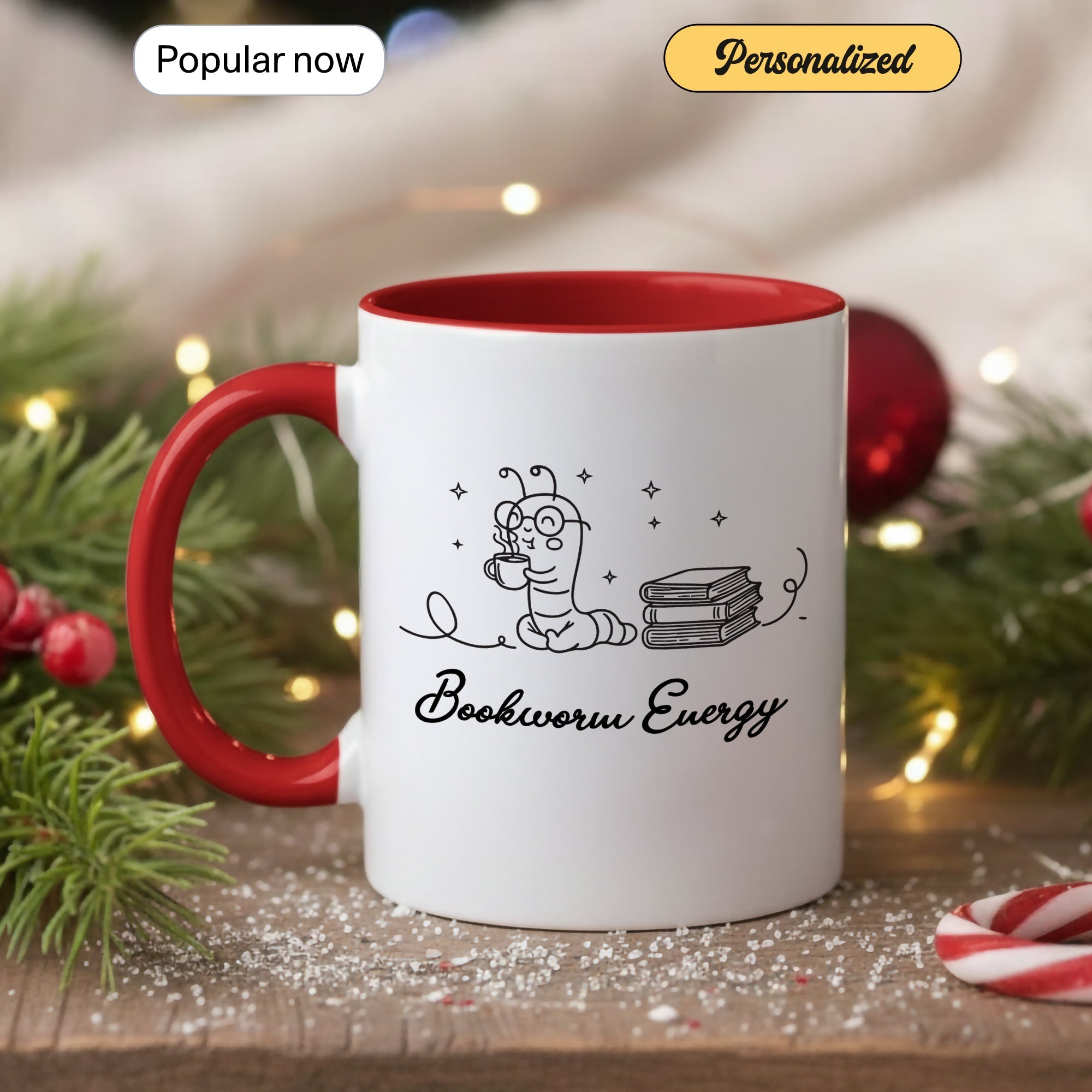 Booktrovert Cafe Mug – Book Lover Coffee Cup – Introvert Reader Gift – Multi Color Ringer Mug 11oz 15oz |Mug 103