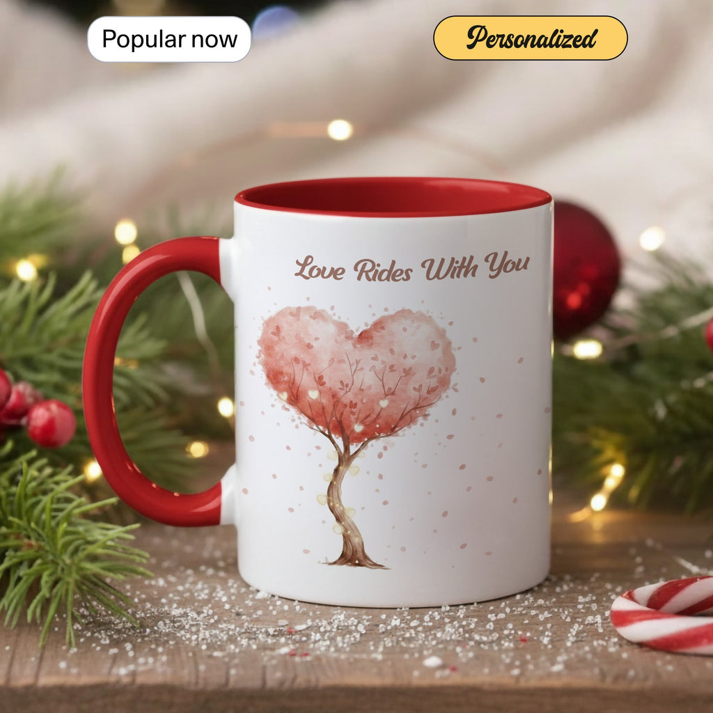 Love Grows With You Mug – Romantic Heart Tree Coffee Cup – Anniversary Gift – Couple Mug 11oz 15oz |Mug 143