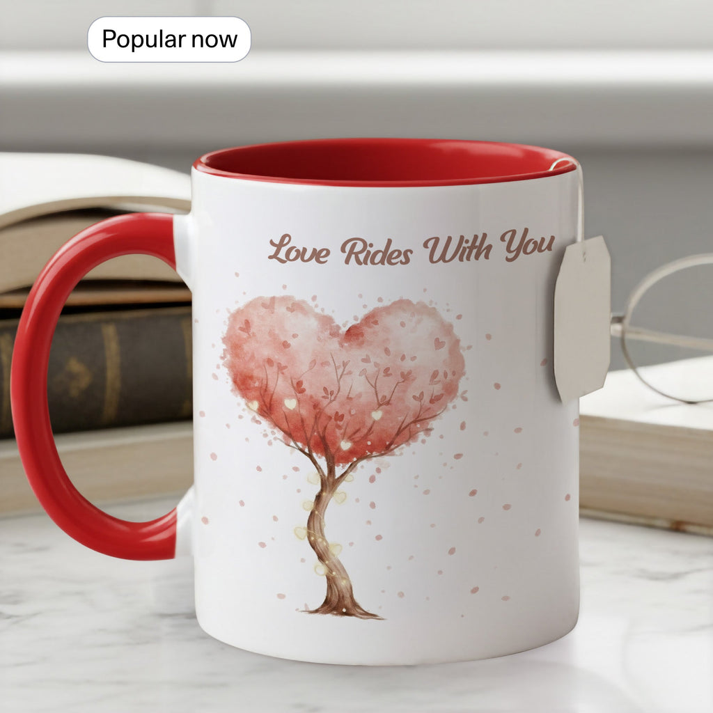 Love Grows With You Mug – Romantic Heart Tree Coffee Cup – Anniversary Gift – Couple Mug 11oz 15oz |Mug 143