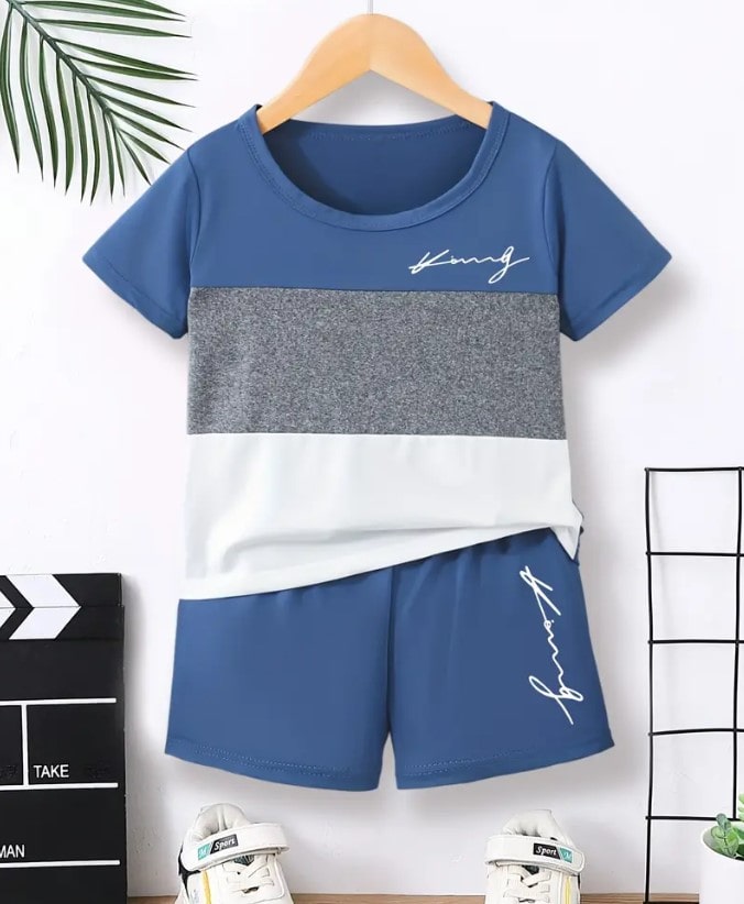 Multicolor Tshirt Shorts set for Kids