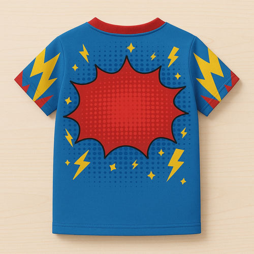 "Superhero Theme Birthday" Customised Kids' Jersey
