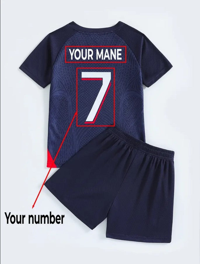 Kids Jerseys t shirt and Shorts Set - Personalised