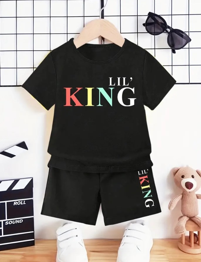 King Tshirt Shorts set for Kids