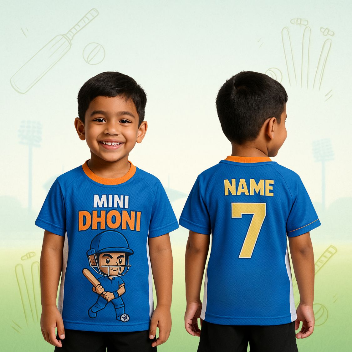 Mini Dhoni Sports Jersey - Cricket Jersey for kids