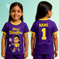 Mini Sindhu Custom Badminton Jersey with Shortd for Kids