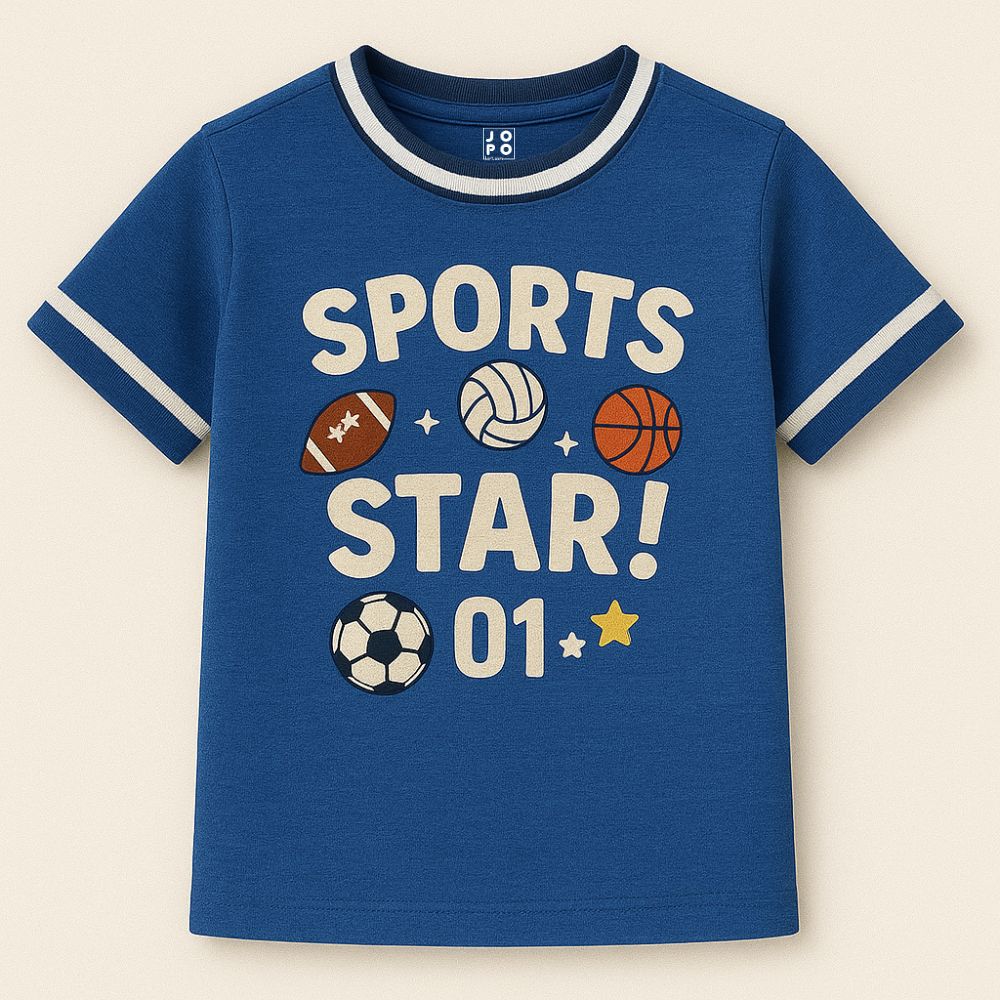 "No.1 Sports RockStar" Kids' Sports Thematic Jersey