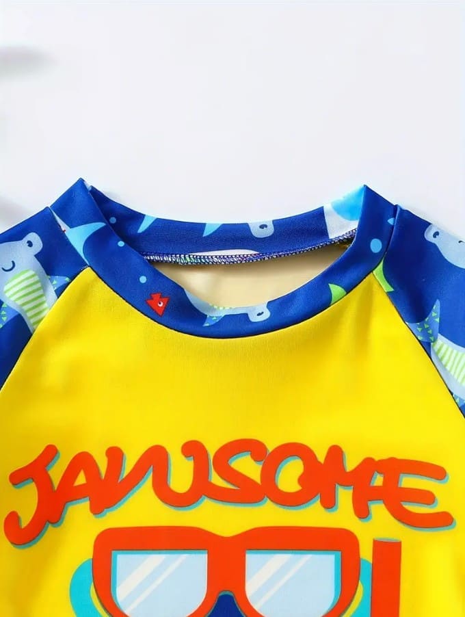 Sea Shark Themed Jersey Shorts Set for Kids